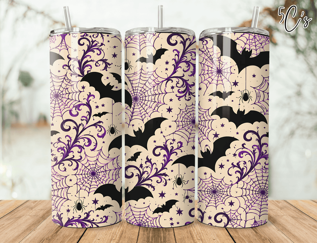 Gothic Halloween Bat Tumbler