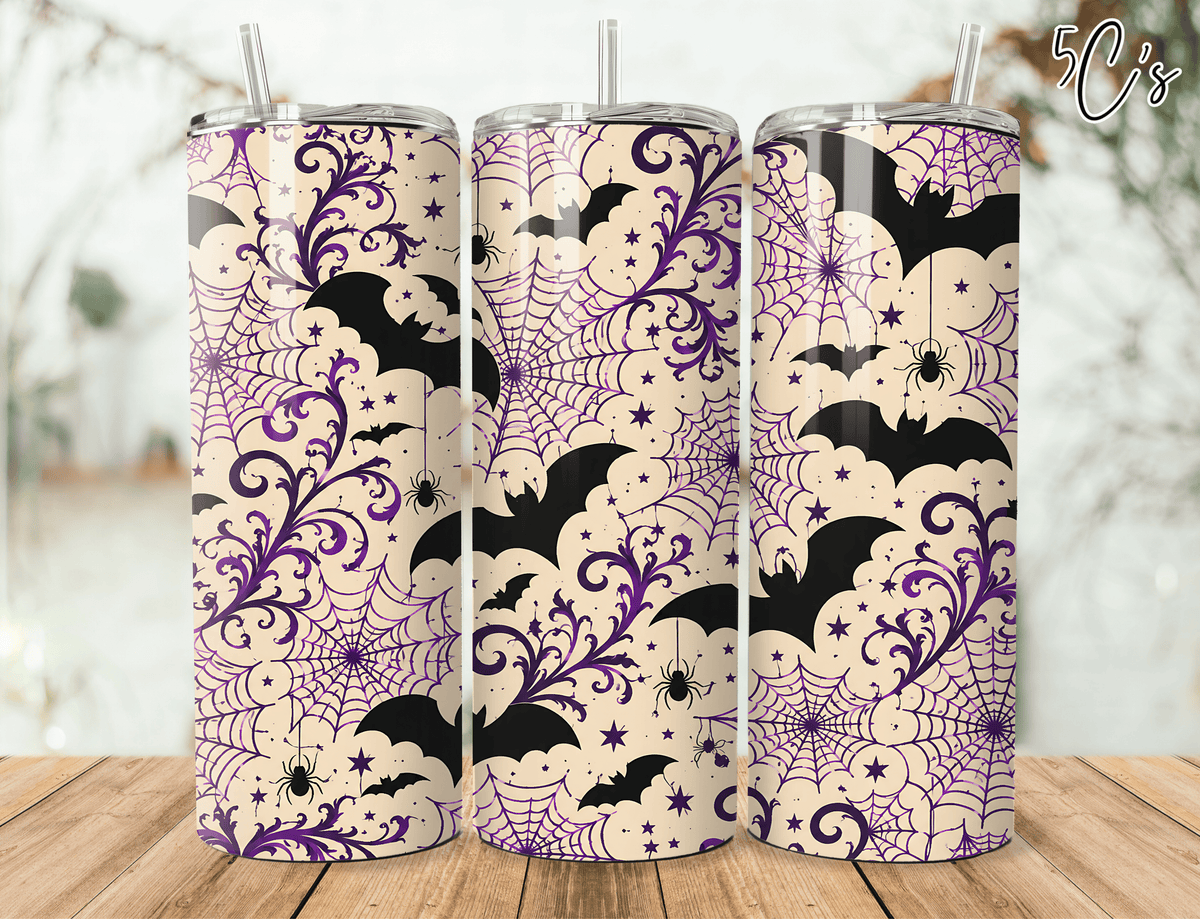 Gothic Halloween Bat Tumbler