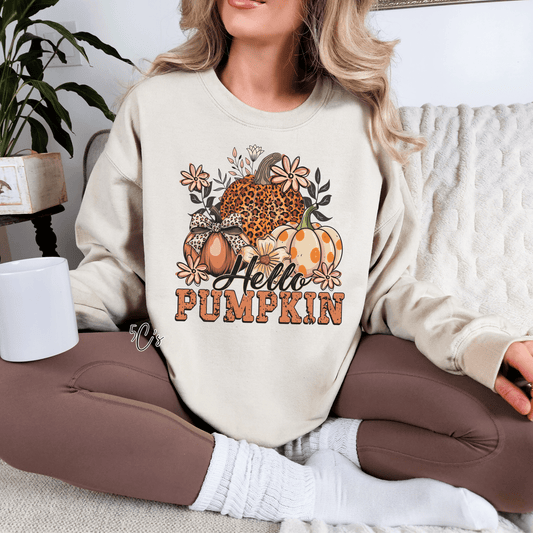 Fall Floral Hello Pumpkin Sweatshirt