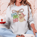 Faux Embroidery Ho Ho Sweatshirt