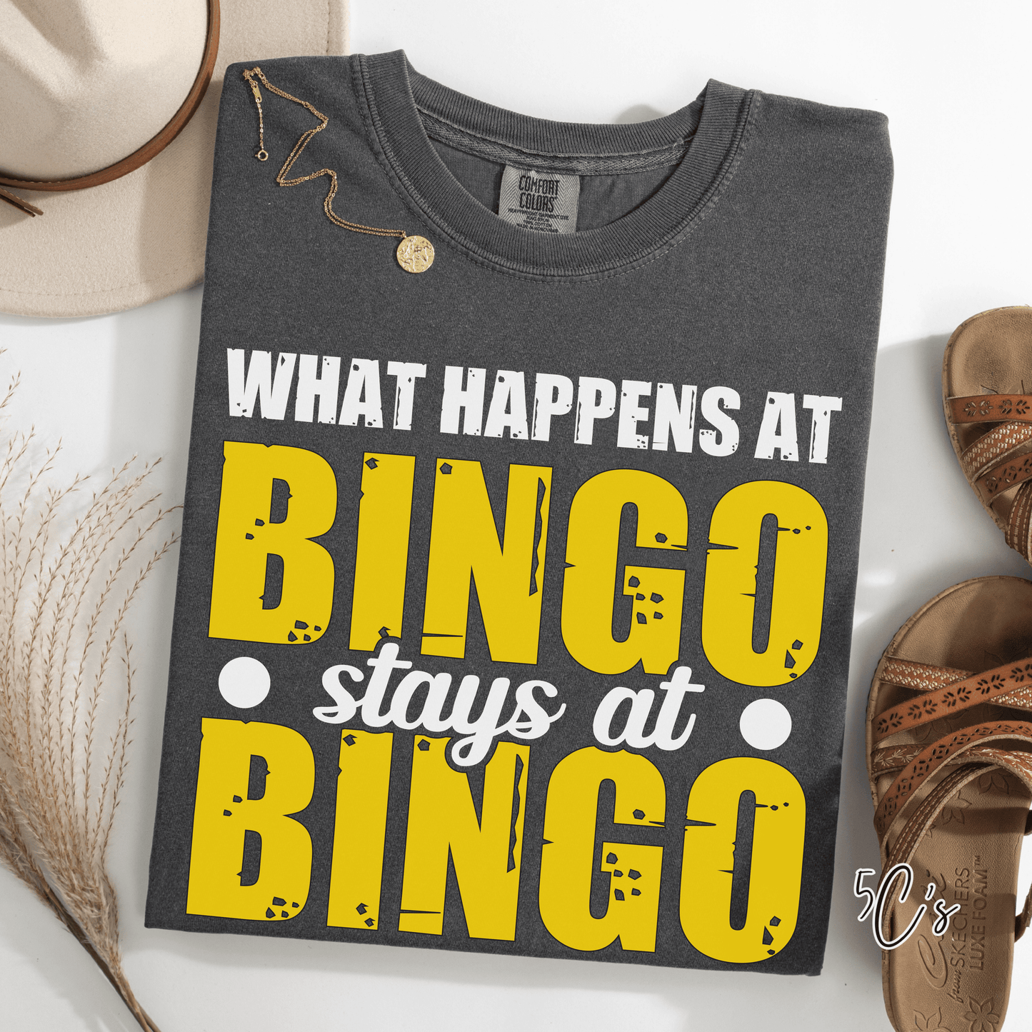 What Happens At Bingo Stays At Bingo Graphic Tee
