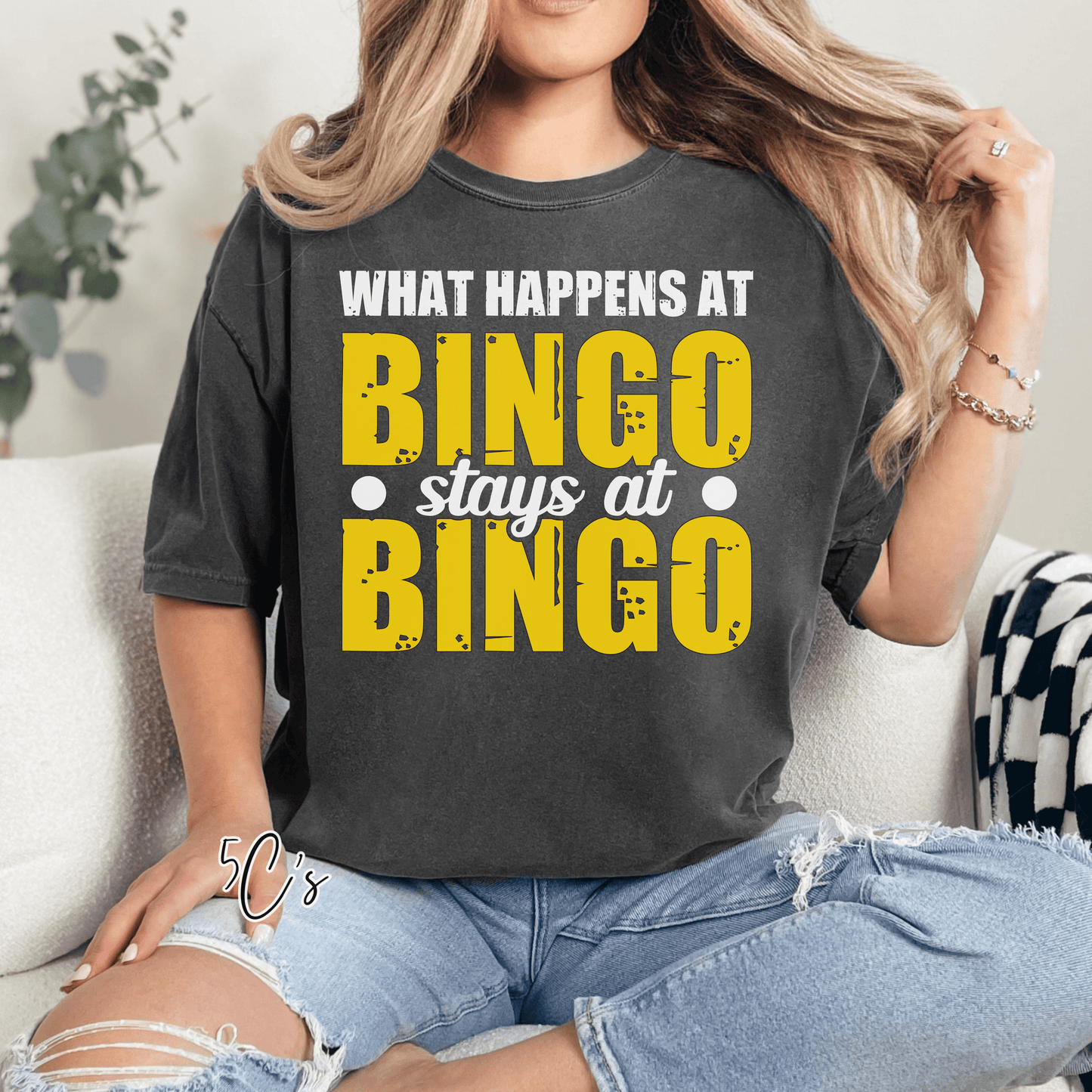 What Happens At Bingo Stays At Bingo Graphic Tee