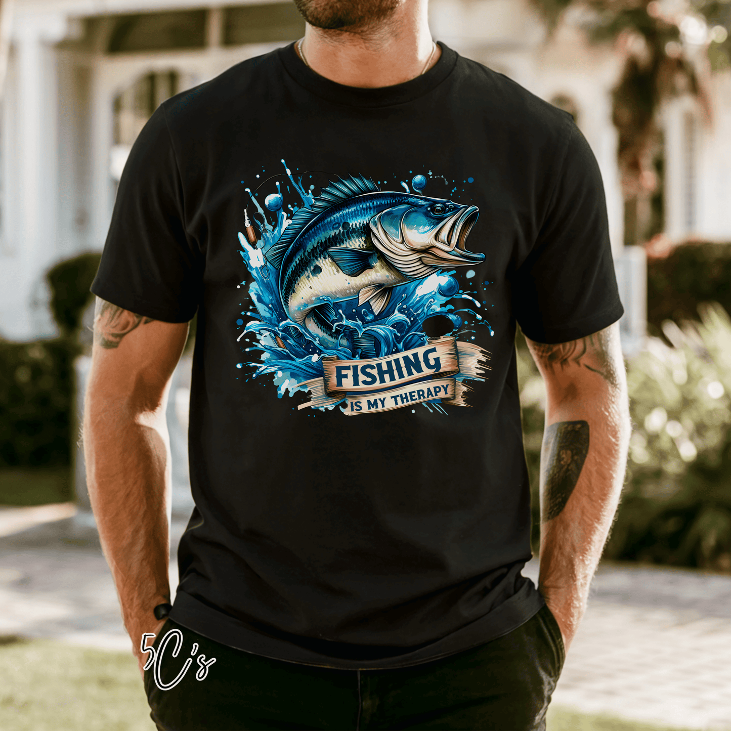 Fishing Is My Therapy Graphic Tee