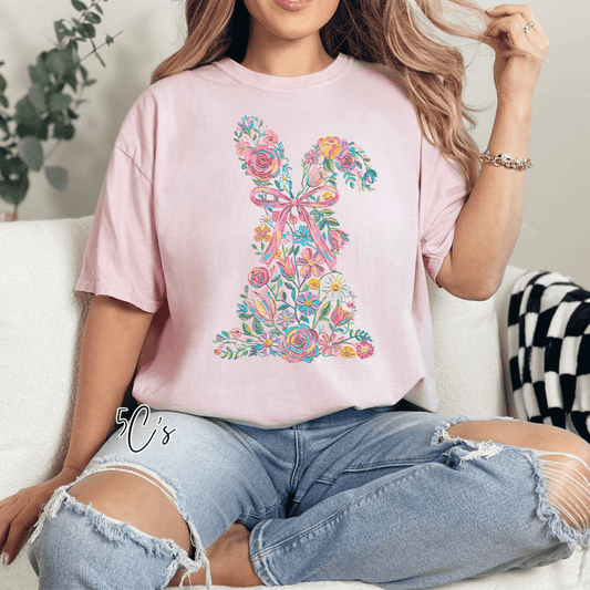 Brushstroke Easter Bunny Graphic Tee