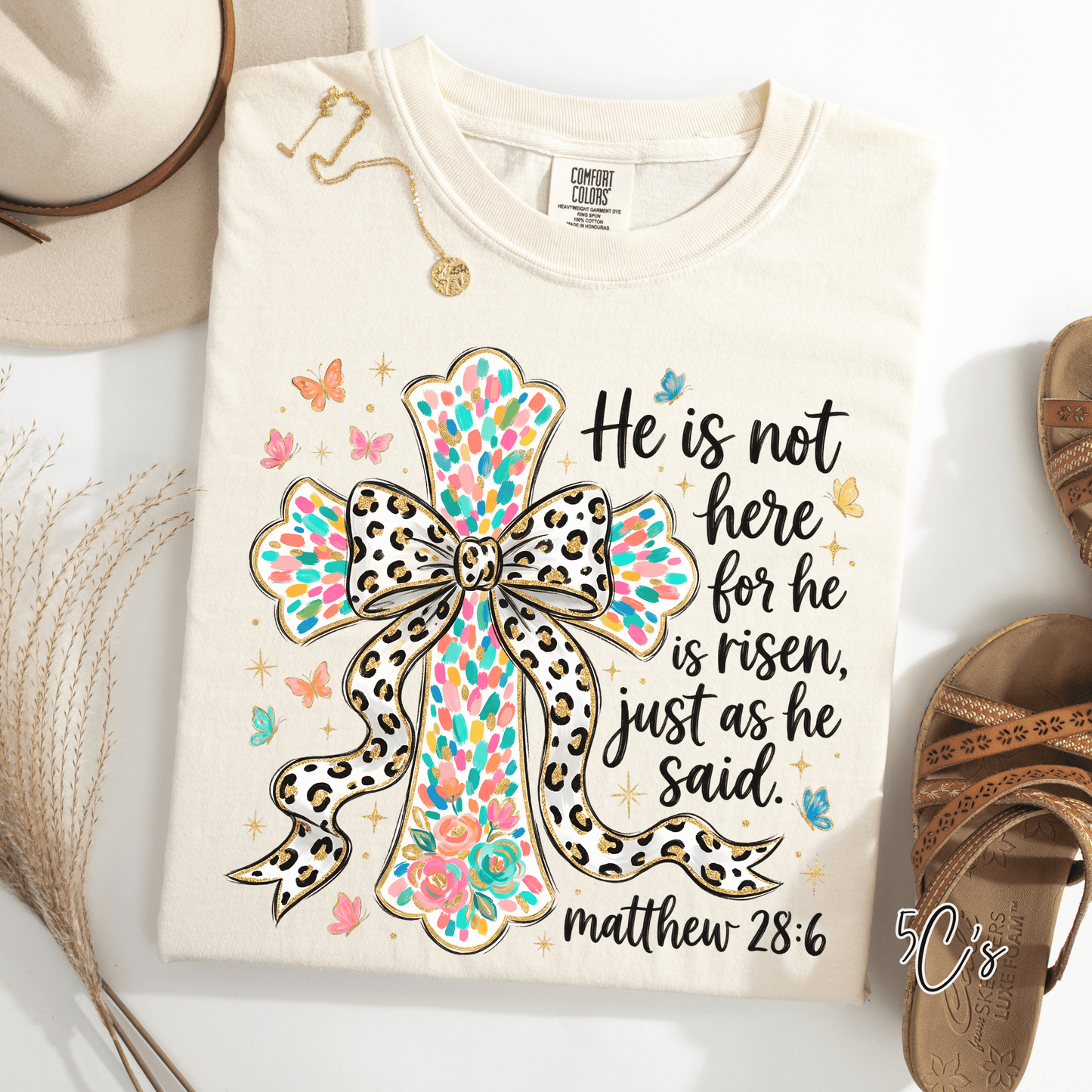 Brushstroke Easter Cross Graphic Tee