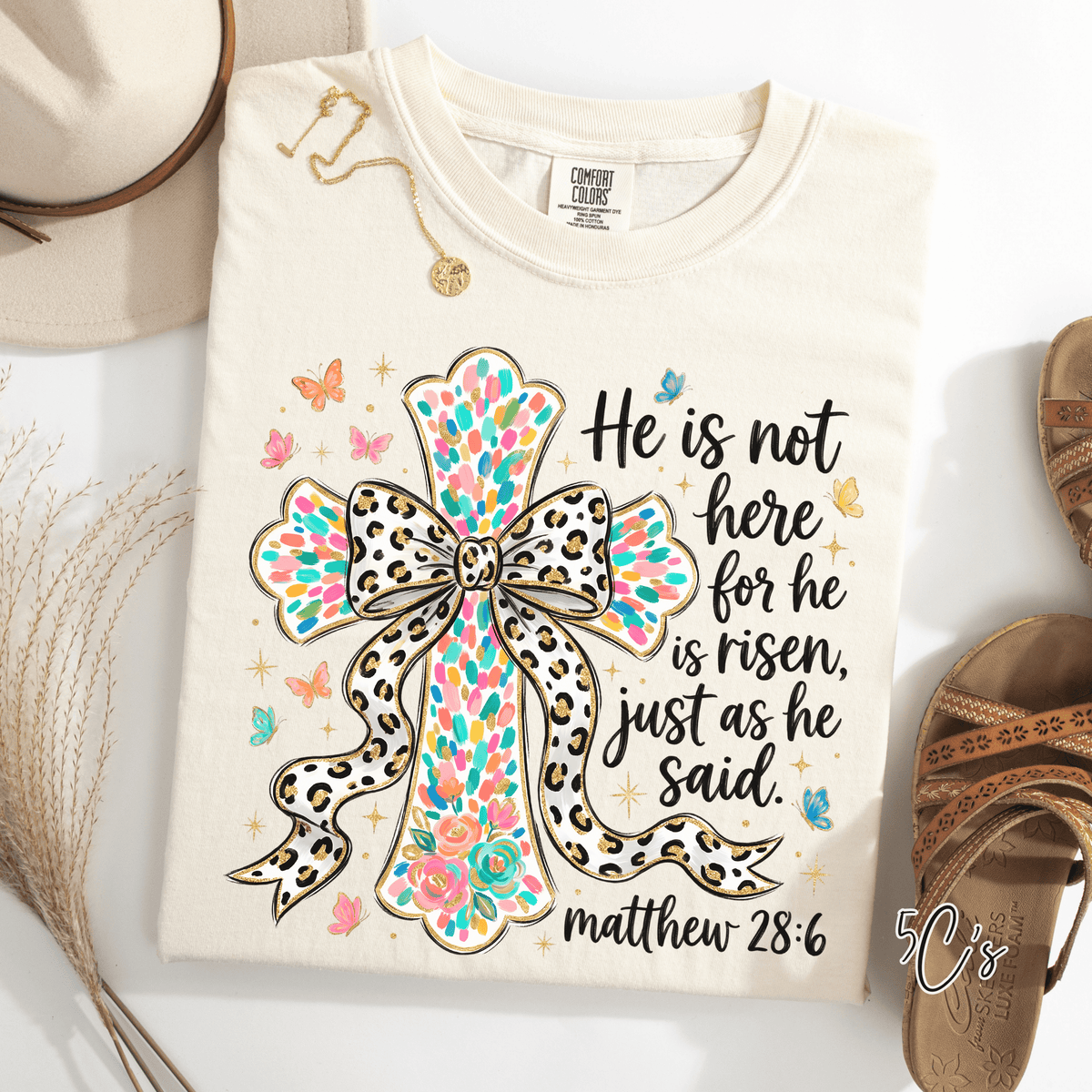 Brushstroke Easter Cross Graphic Tee
