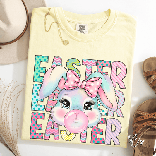 Coquette Easter Bunny Bubblegum Graphic Tee