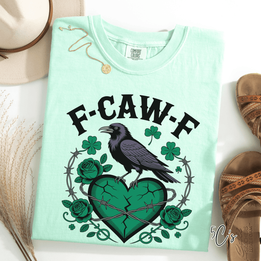 Dark Gothic St Patrick's F-Caw-F Graphic Tee