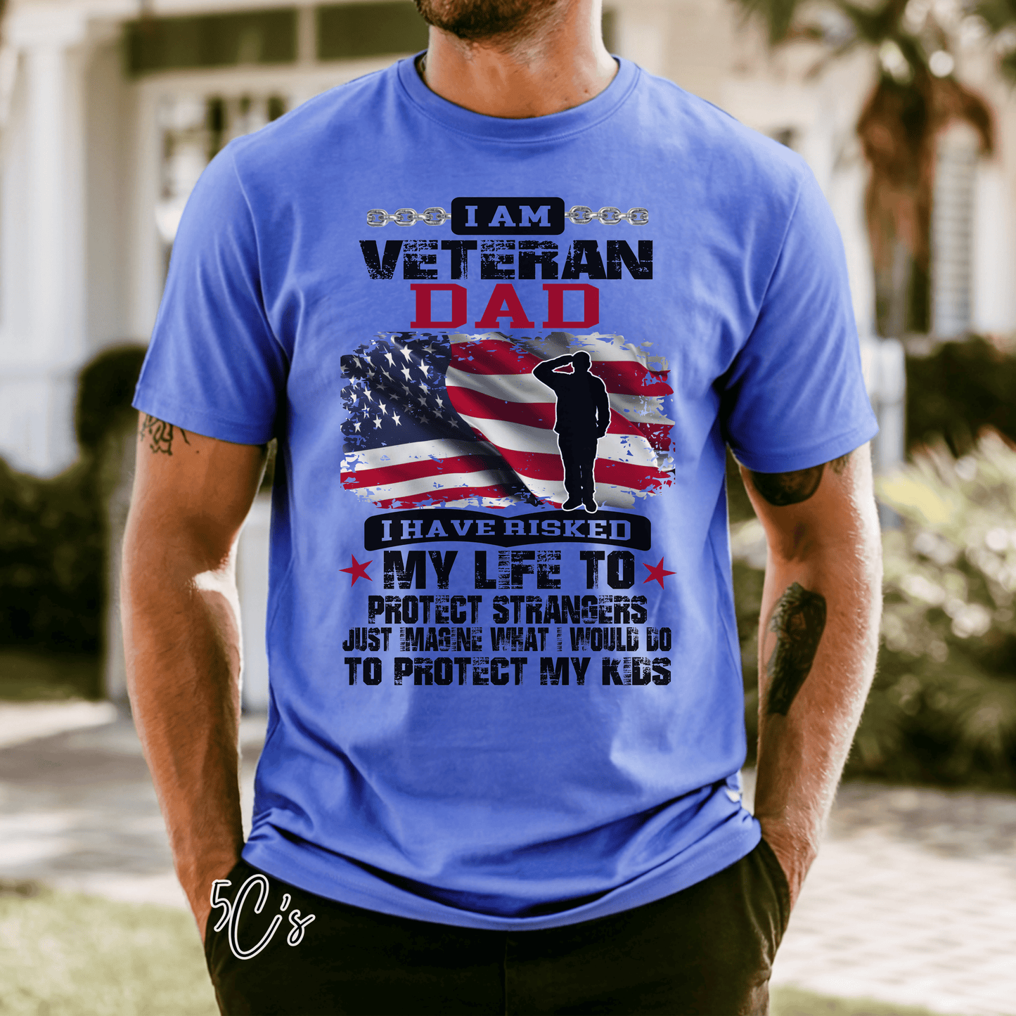 Veteran DAD Protect Kids Graphic Tee