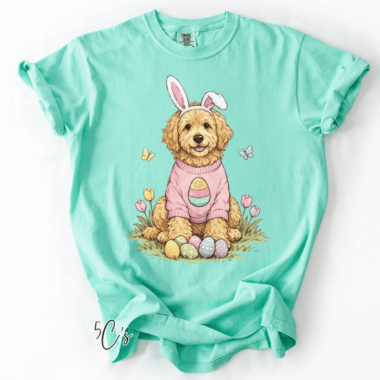 Golden Doodle Easter Bunny Graphic Tee