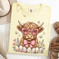 Easter Day Highland Cow Graphic Tee