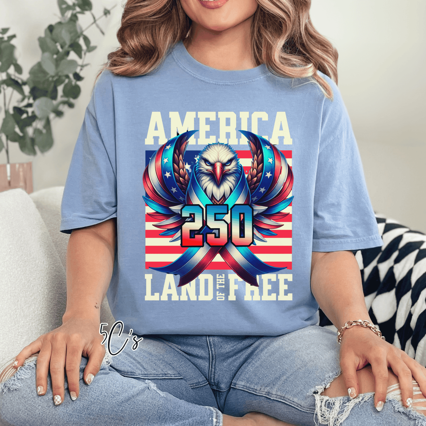 America Land Of The Free 250 Years Graphic Tee