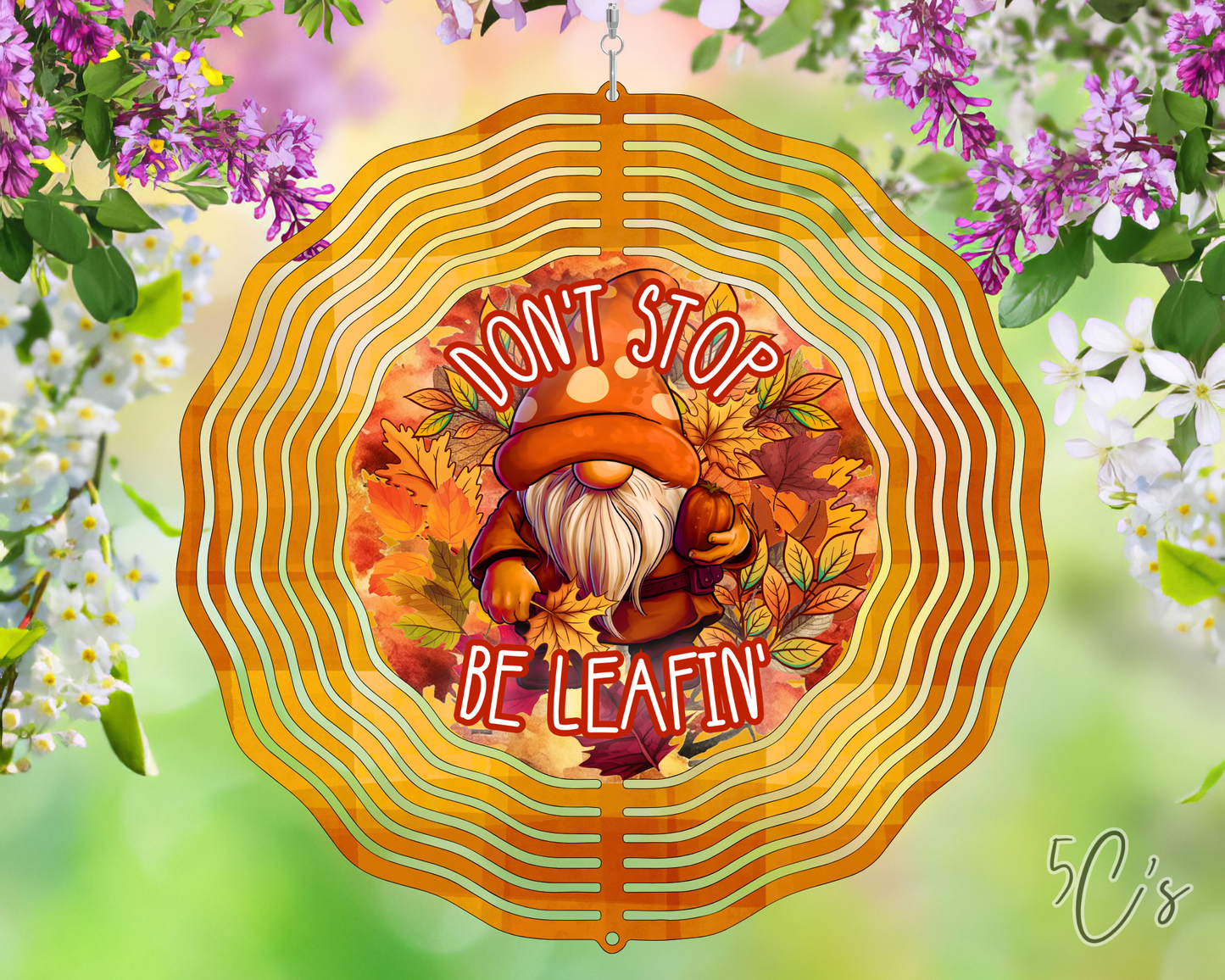 Don't Stop Be Leafin Gnome Wind Spinner