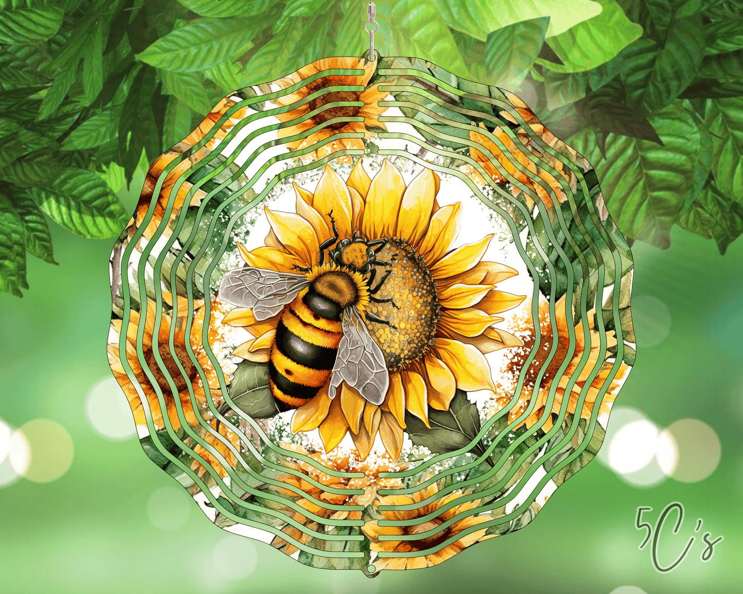 Bee & Sunflower Wind Spinner