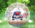 Patriotic Gnomes in Truck Wind Spinner