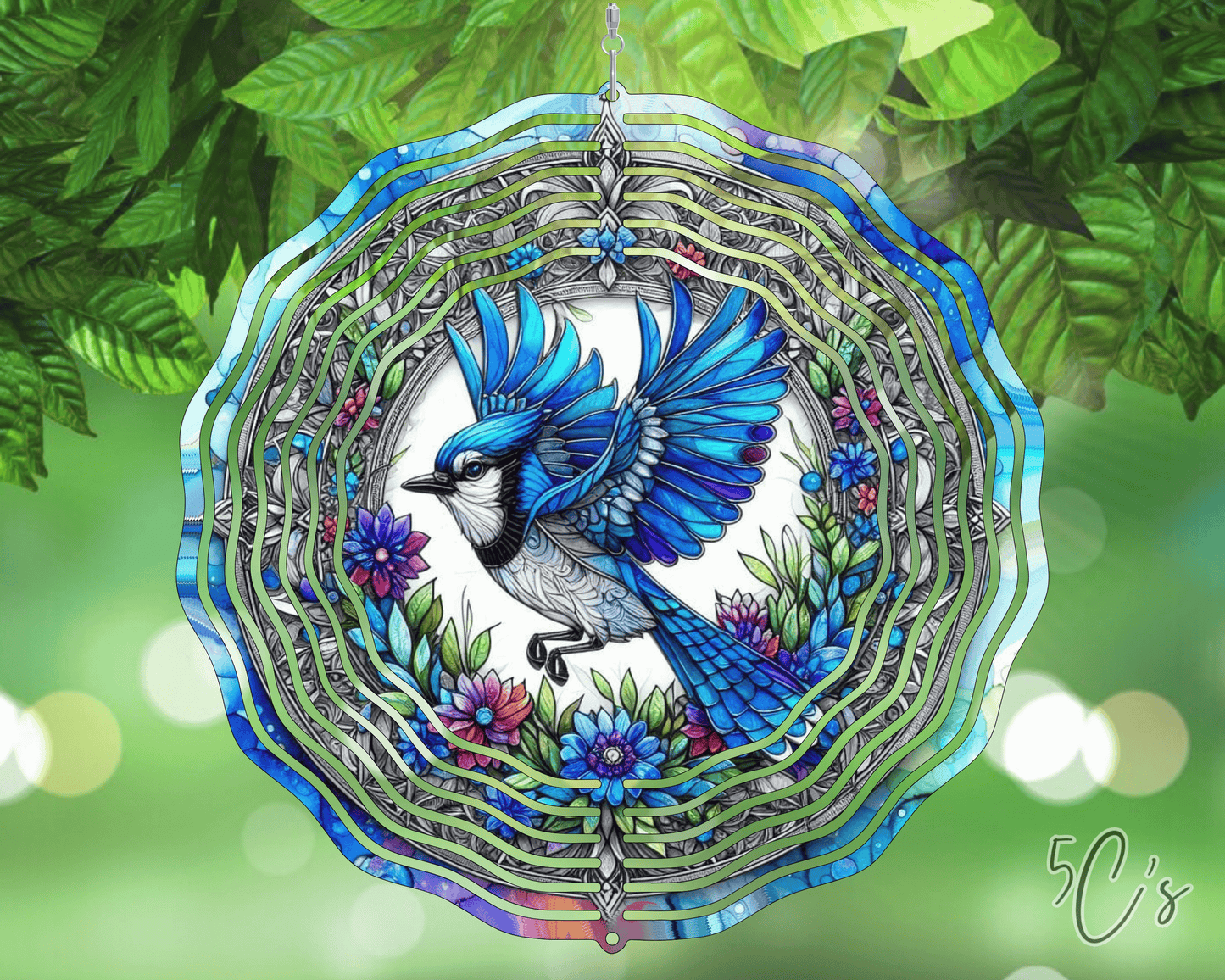 Blue Jay Wind Spinner