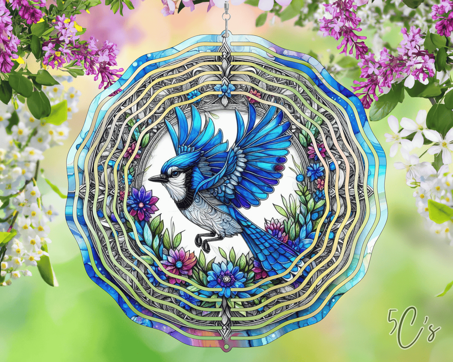 Blue Jay Wind Spinner