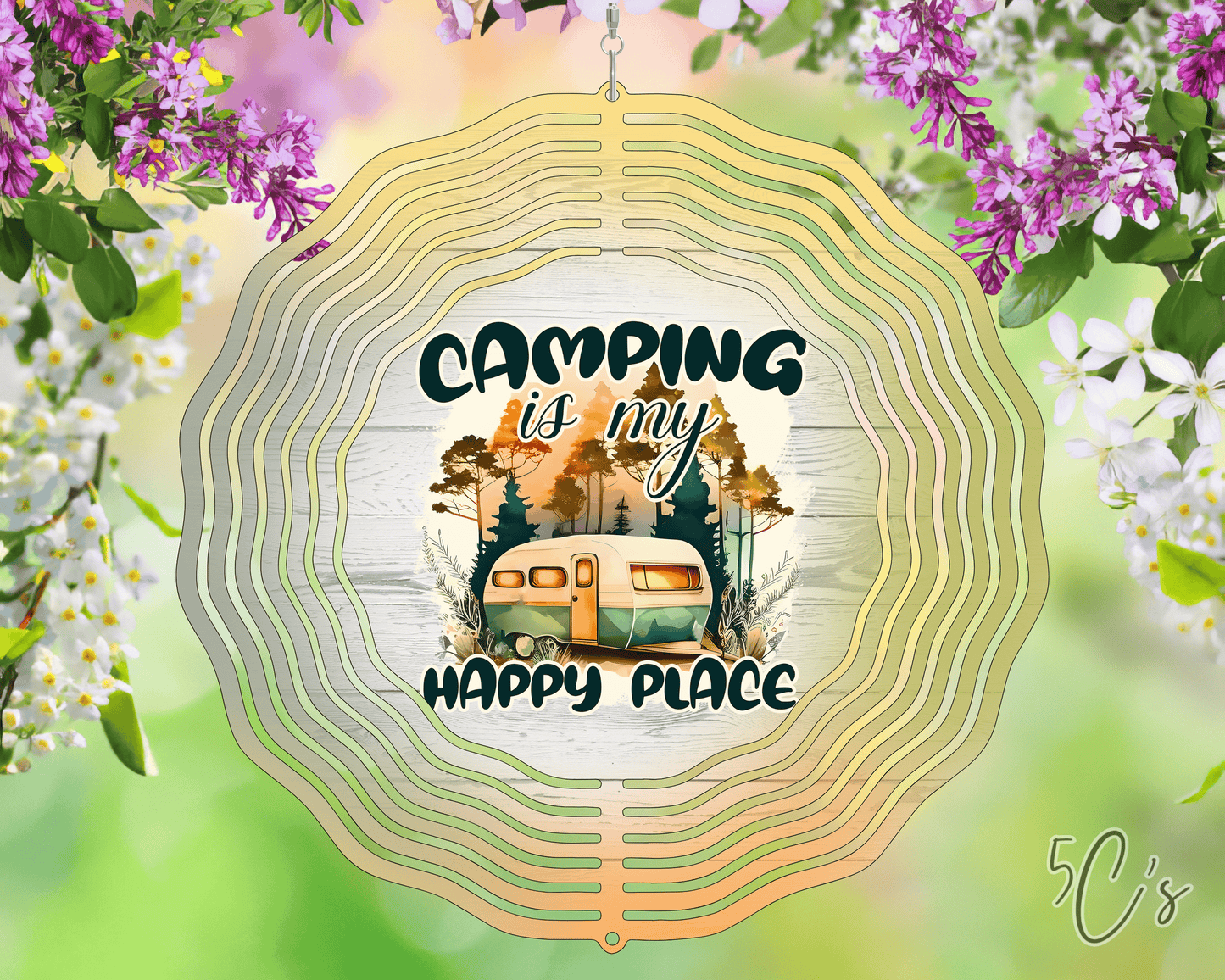 Camping is My Happy Place Wind Spinner