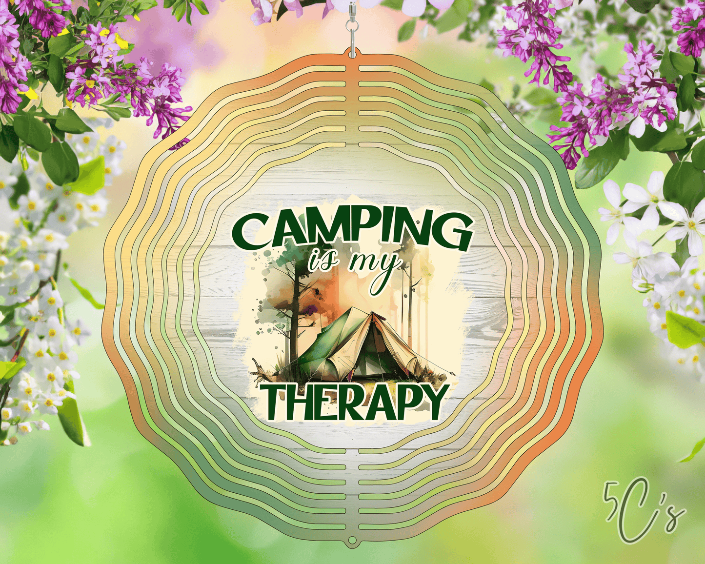 Camping is My Therapy Wind Spinner