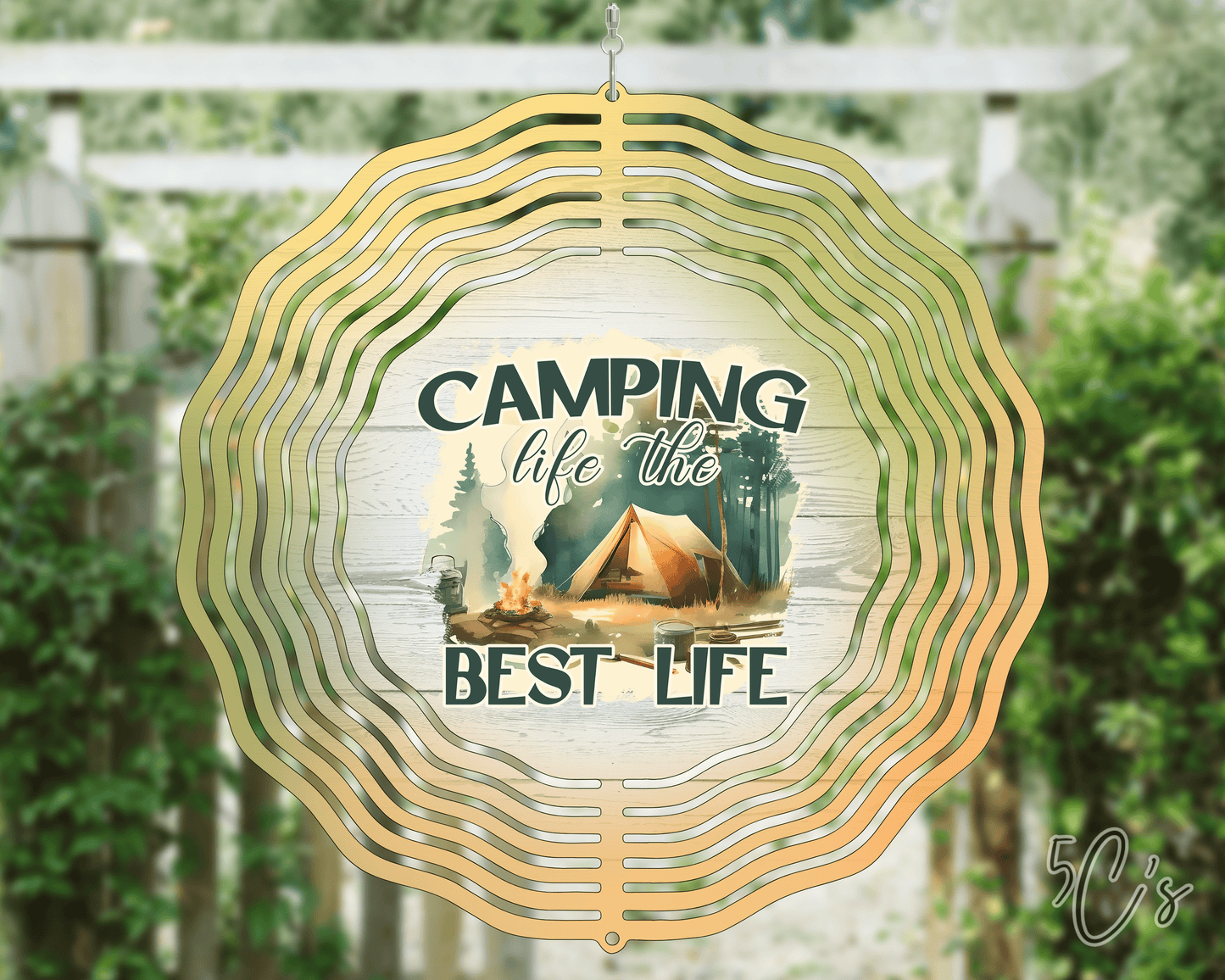 Camping Life the Best Life Wind Spinner