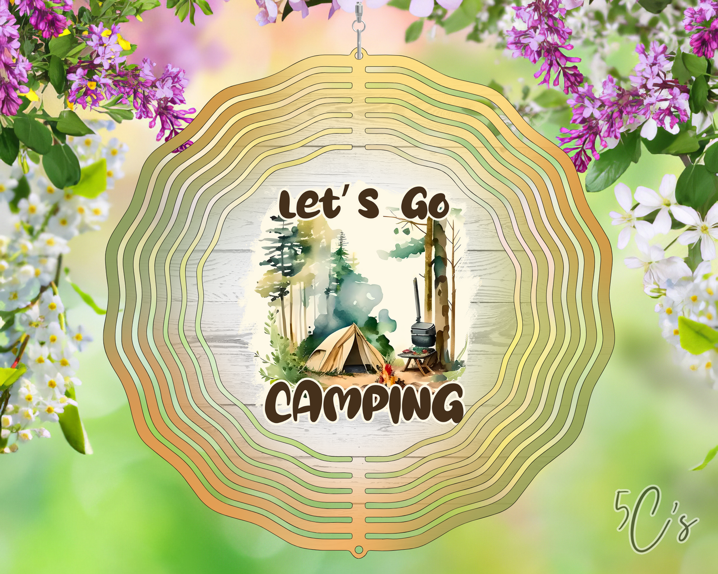 Let's Go Camping Wind Spinner