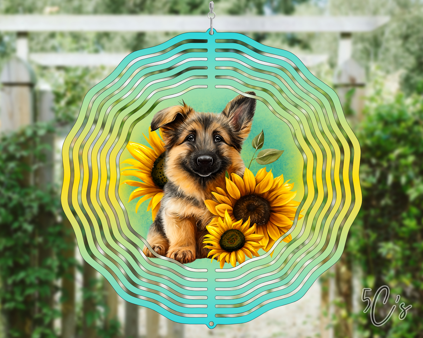 German Shepard Puppy Wind Spinner