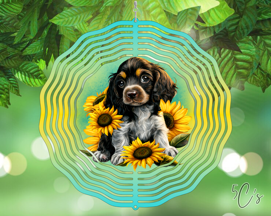 Spaniel Puppy Wind Spinner
