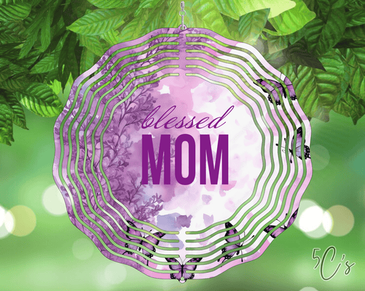 Blessed Mom Wind Spinner