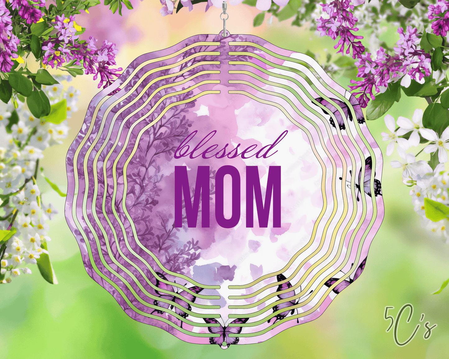 Blessed Mom Wind Spinner