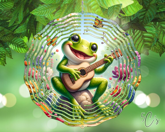 Guitarist Frog Wind Spinner