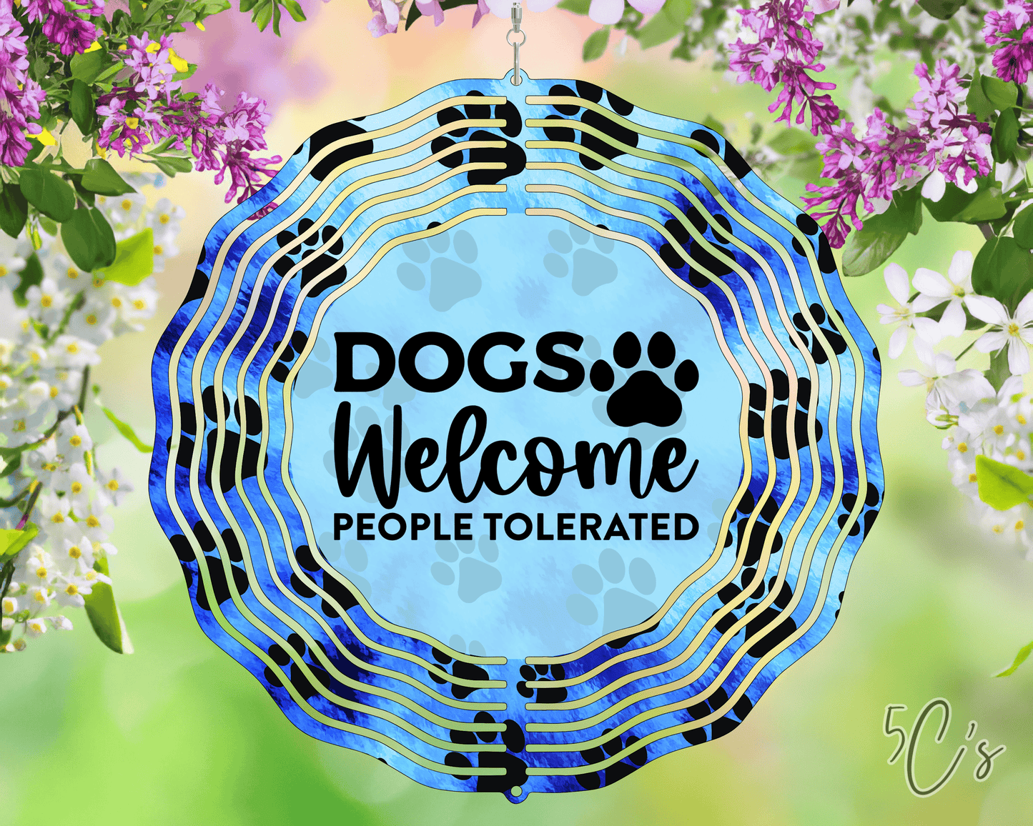 Dogs Welcome Wind Spinner