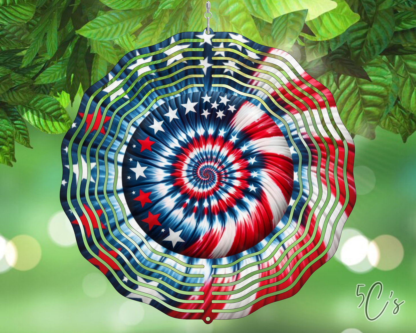 USA Flag Swirl Wind Spinner