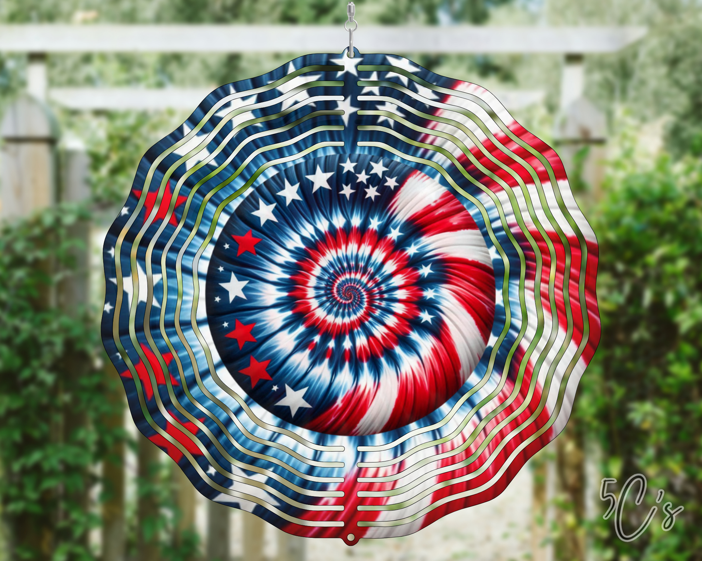 USA Flag Swirl Wind Spinner
