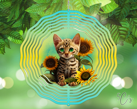 Bengal Kitten Wind Spinner