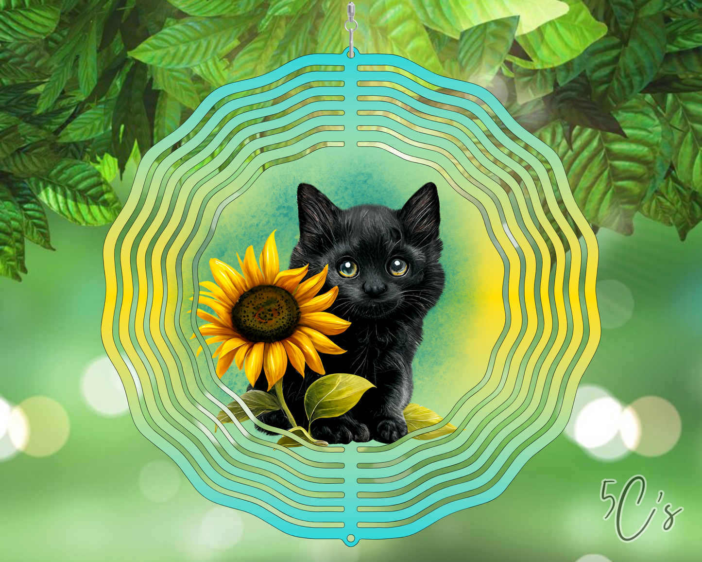 Black Kitten Wind Spinner
