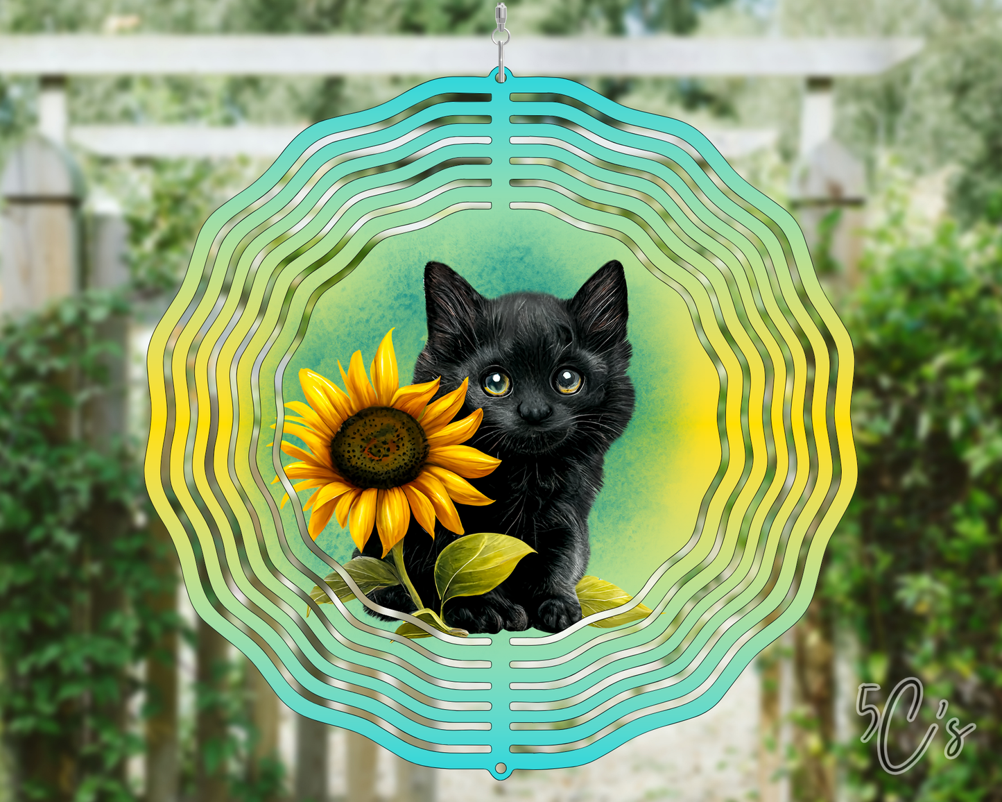 Black Kitten Wind Spinner