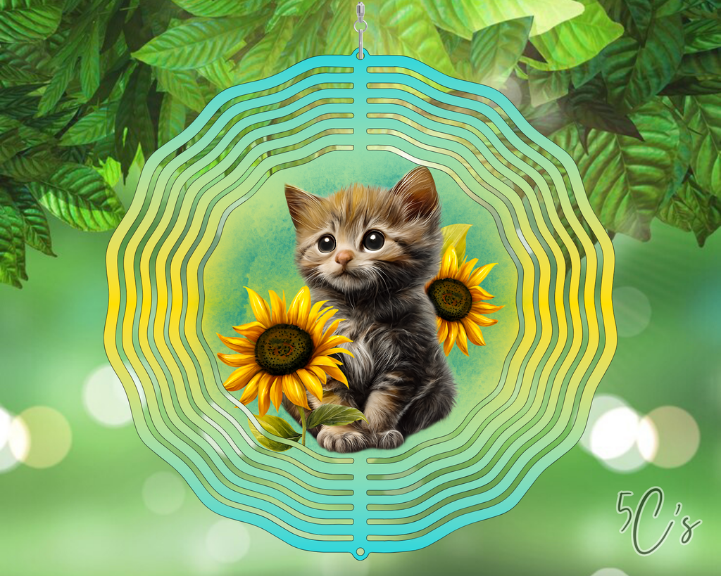 Cute Kitten Wind Spinner
