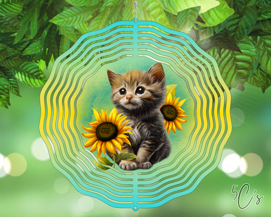 Cute Kitten Wind Spinner