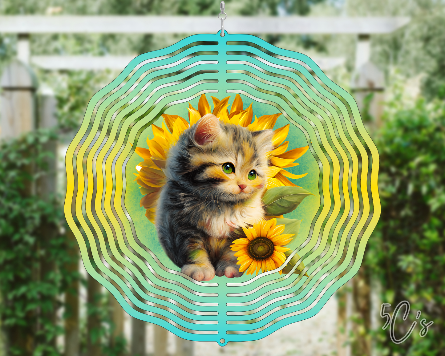 Ginger Kitten Wind Spinner