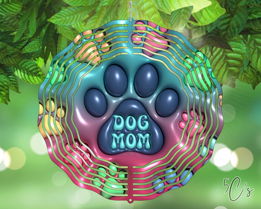 3D Inflated Dog Mom Wind Spinner