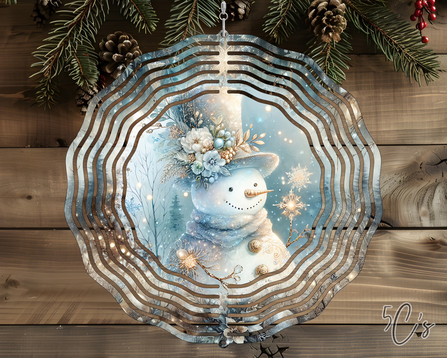 Christmas Winter Snowman Wind Spinner