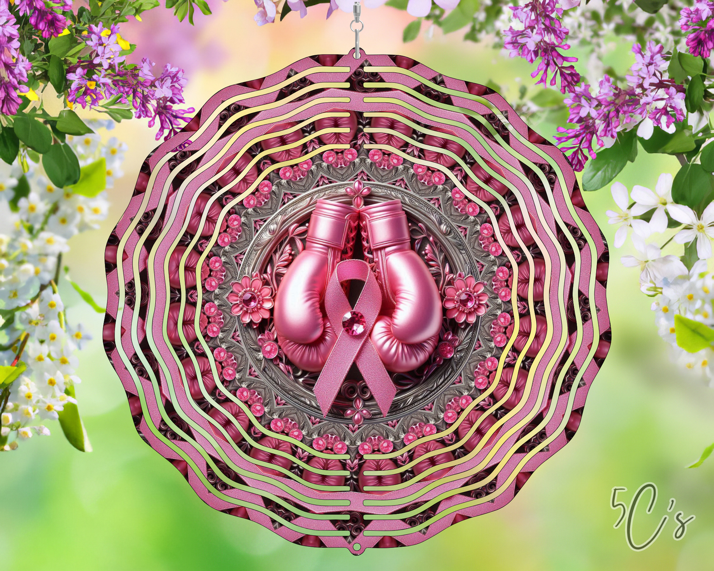 Breast Cancer Fighter Wind Spinner