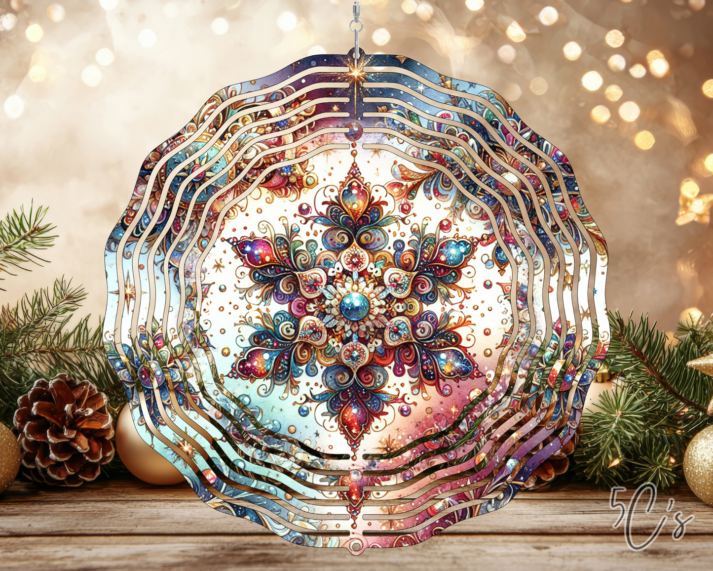 Colorful Snowflake Wind Spinner