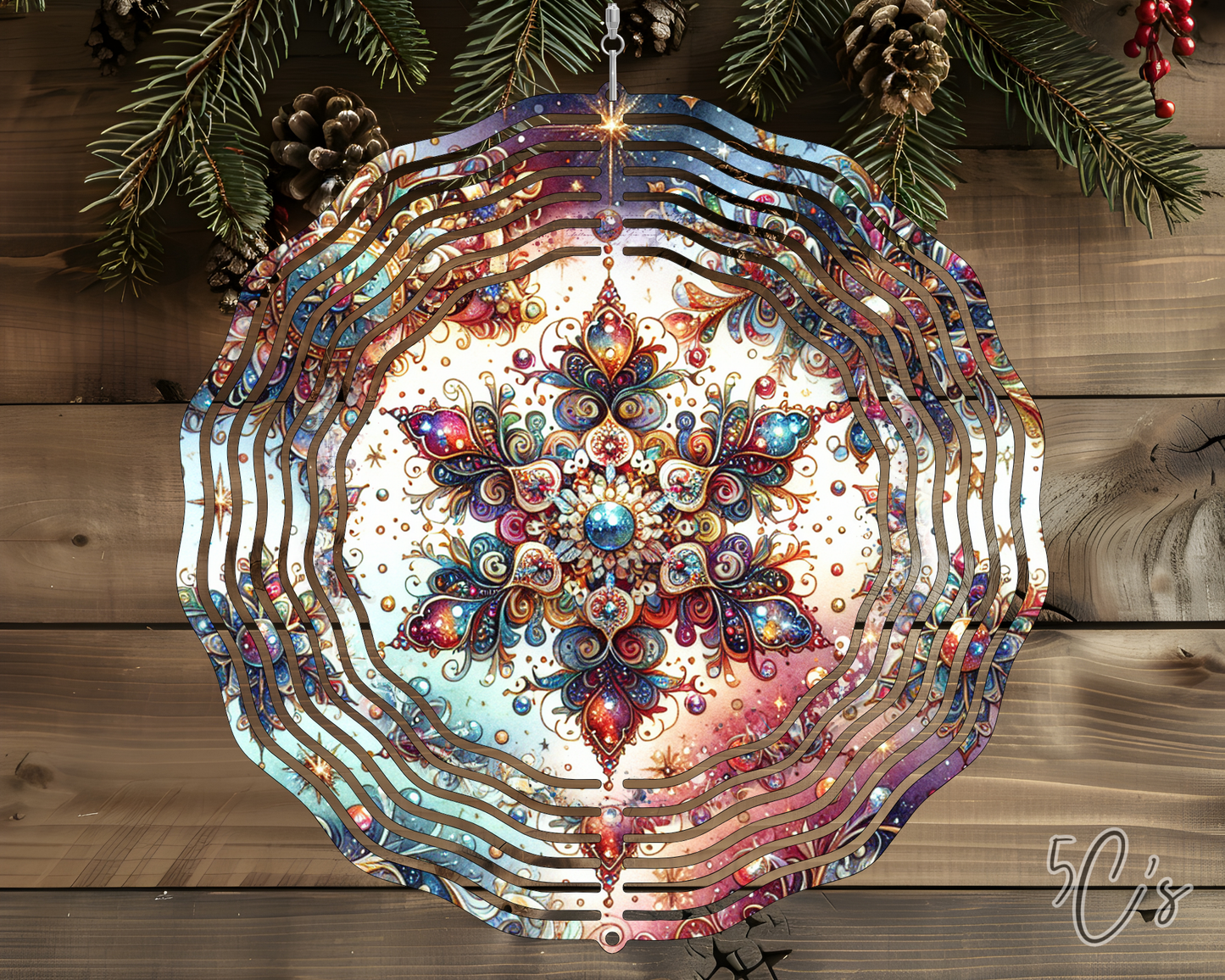 Colorful Snowflake Wind Spinner