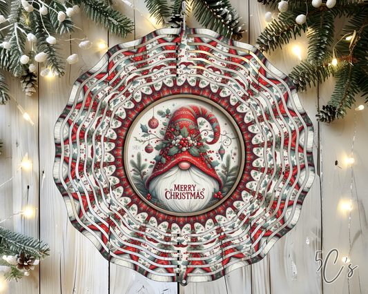 Merry Christmas Gnome Wind Spinner