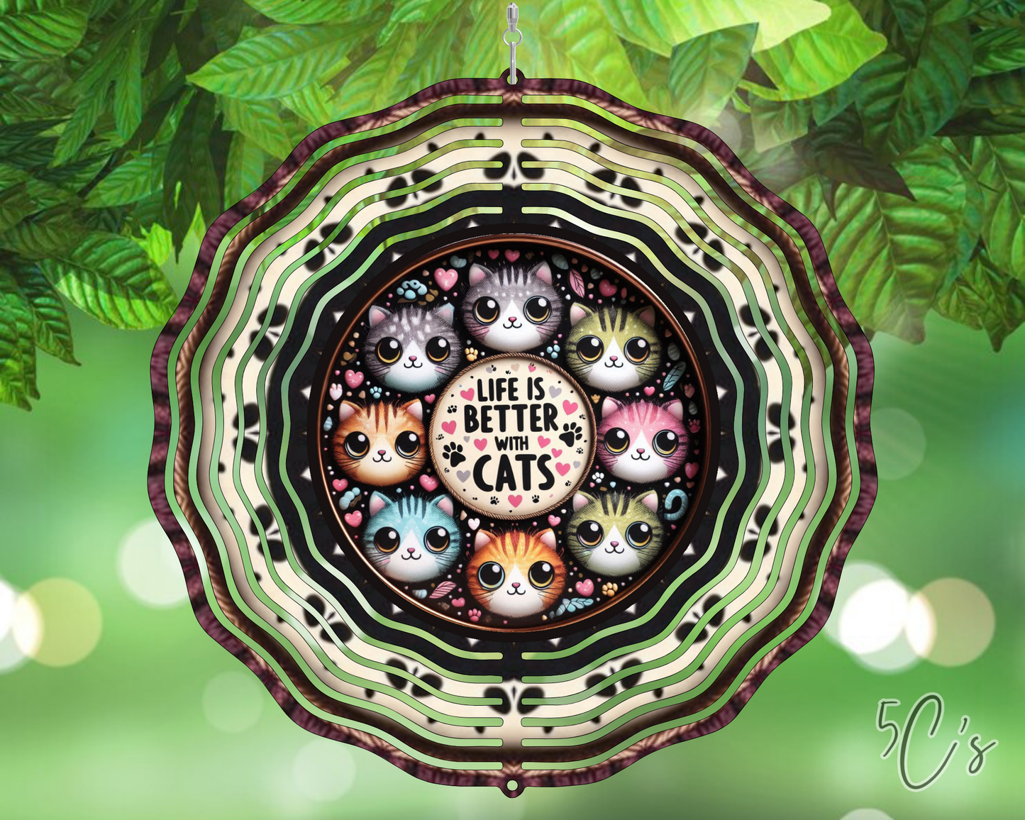 Life is Better with Cats Wind Spinner