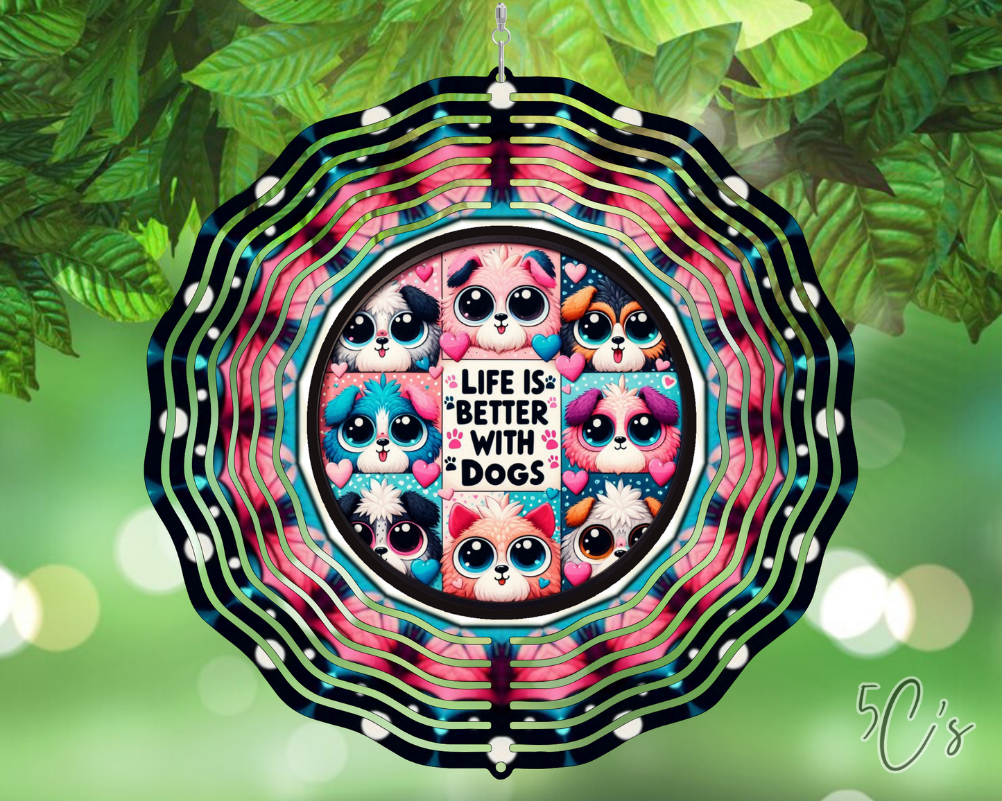 Life is Better with Dogs Wind Spinner