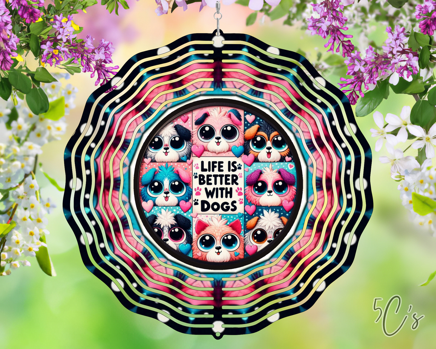 Life is Better with Dogs Wind Spinner