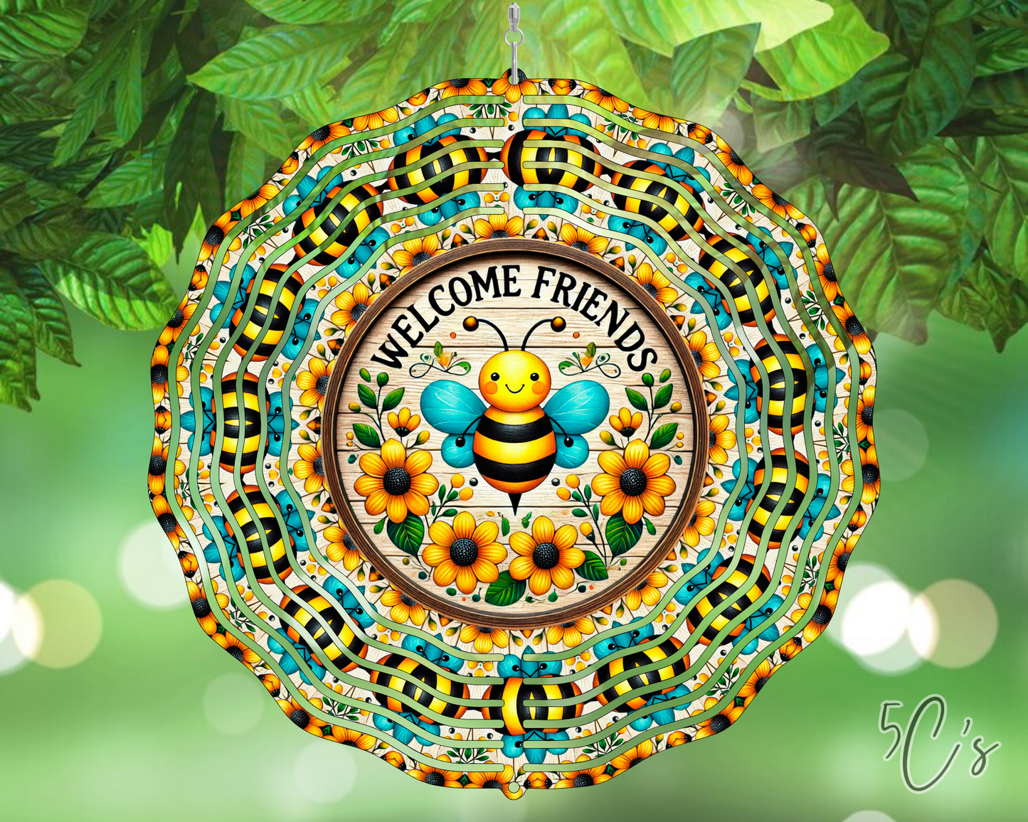 Bee Welcome Friends Wind Spinner