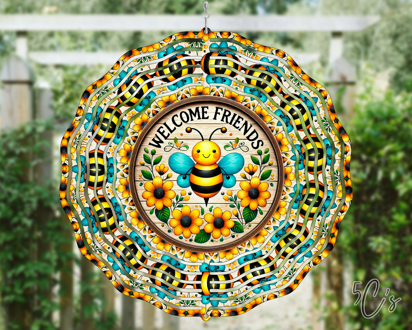 Bee Welcome Friends Wind Spinner